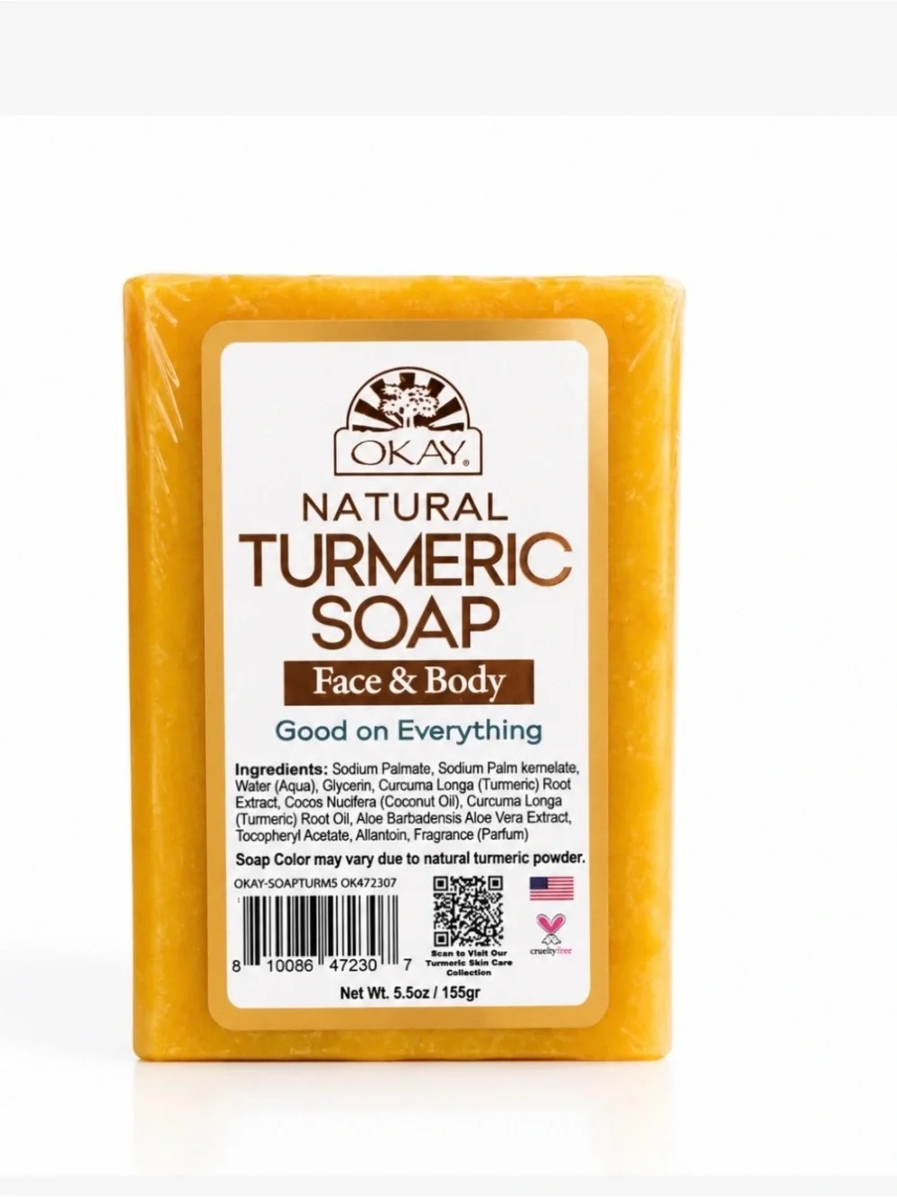 Natural Turmeric Face & Body Soap — Yellow